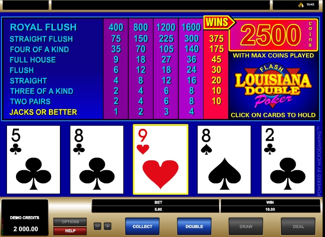 Louisiana Double Flash Poker