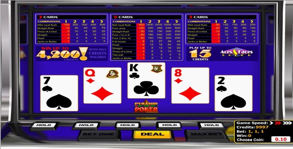 Pyramid Poker Aces And Faces Poker